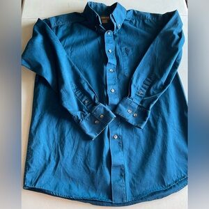 Ariat Blue Long Sleeve Button-Up Shirt men’s size medium